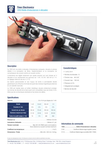 1053 Boîte à décades d'inductance