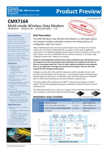 CMX7164 Product Preview