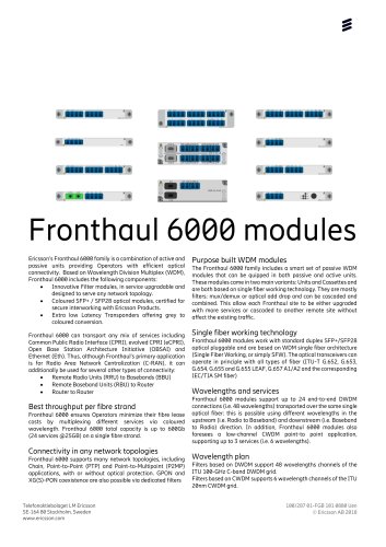 Fronthaul 6000 modules