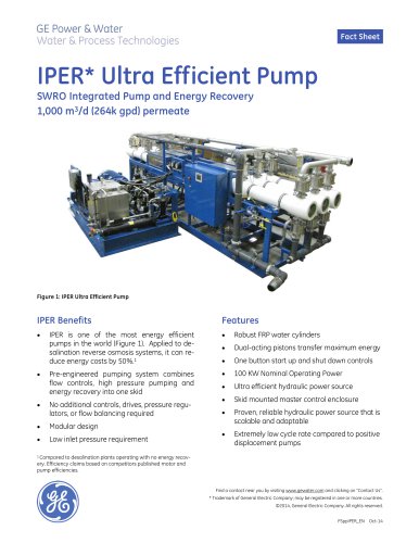 Integrated Pump and Energy Recovery Pump (IPER)