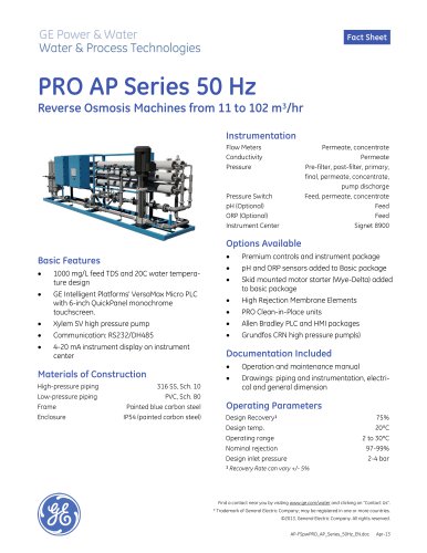 PRO AP Series 50 Hz