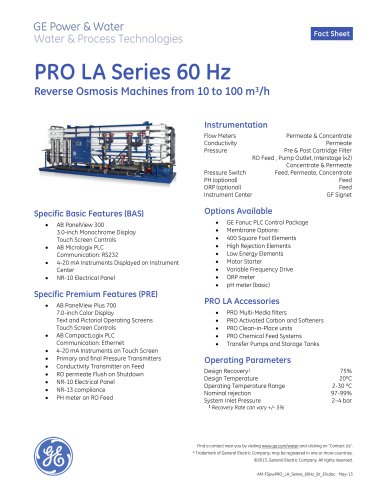 PRO LA Series 60 Hz