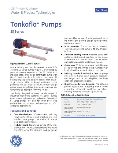 Tonkaflo Pumps SS Series