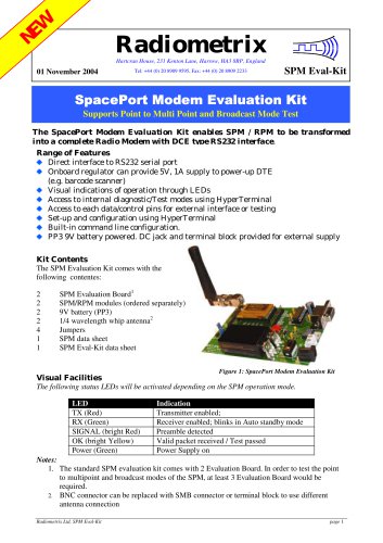 SPM2/RPM Evaluation Kit