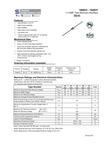 1N4933 Discrete Devices -Diode-Fast Recovery