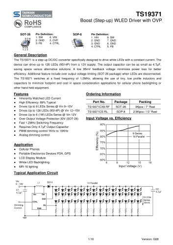 TS19371CX6 Power Management Ics-Switching Regulator-Lighting IC