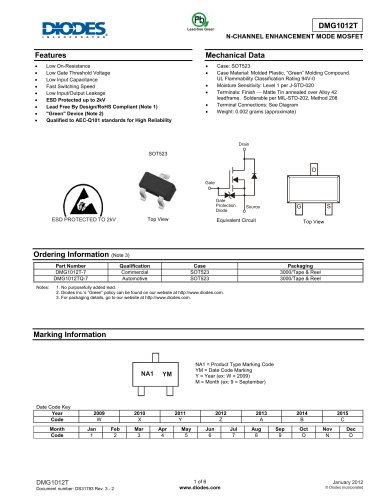 MOSFETs N Channel DMG1012T