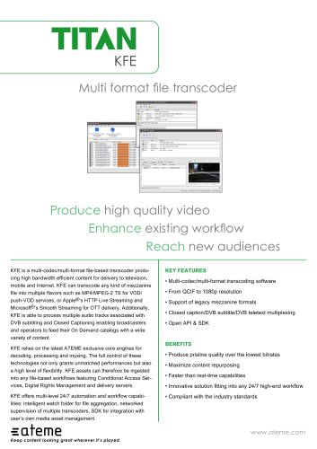 TITAN KFE Datasheet