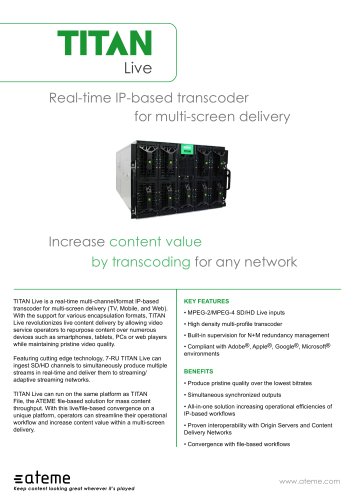 TITAN Live Datasheet