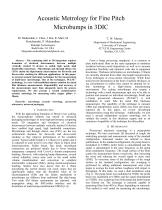 Acoustic Metrology for Fine Pitch Microbumps in 3DIC