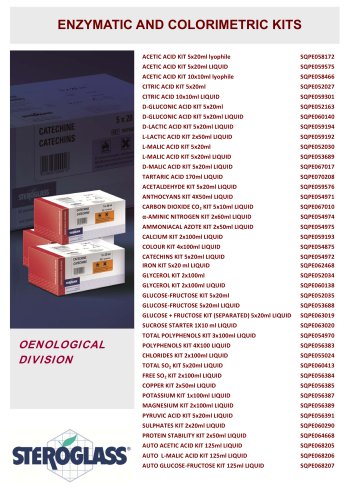 Enzymatic and colorimetric Kits