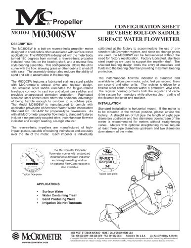 New Reverse-Helix Propeller Flow Meter