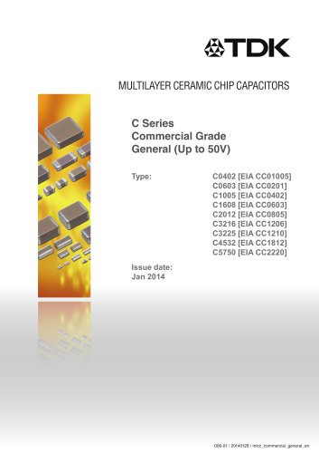 Multilayer Ceramic Chip Capacitor C Series Commercial Grade General (Up to 50V)