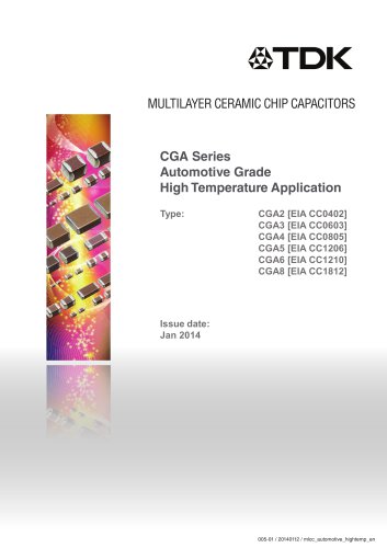 Multilayer Ceramic Chip Capacitor CGA Series Automotive Grade