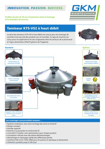 Tamiseur KTS-VS2 à haut débit