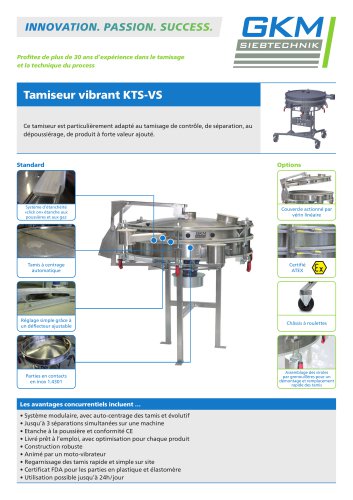 Tamiseur vibrant KTS-VS