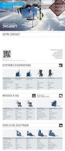 Scies à sol systèmes d'aspirations catalogue
