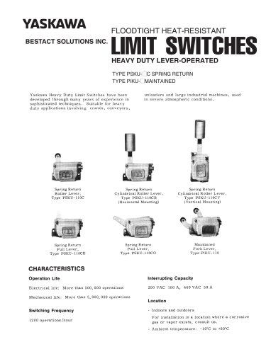 Yaskawa Heavy Duty Limit Switches