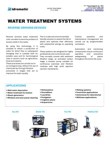 WATER TREATMENT CATALOGUE