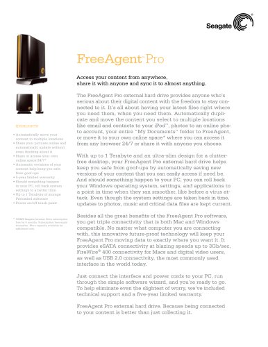  FreeAgent Pro   