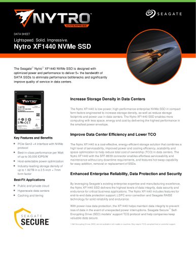 Nytro XF1440 NVMe SSD