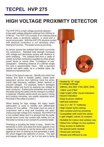 TECPEL High Voltage Proximity Detector HVP-275