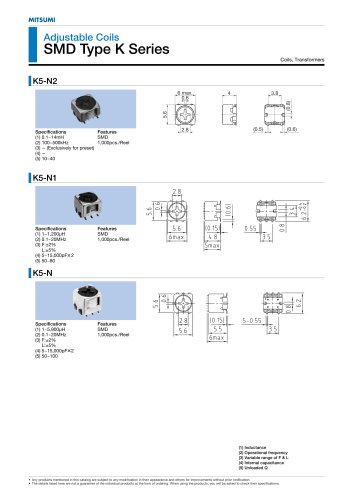 SMD Type K Series Adjustable Coils