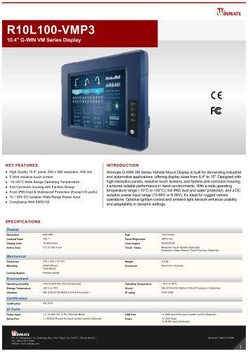 10.4" G-WIN VM Series Display R10L100-VMP3