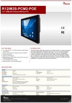 12.1" ARM A53 S Series HMI Panel PC R12IM3S-PCM2-POE