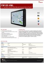 12.1" Intel Atom® x6413E Vehicle Mounted Computer Defence Panel PC FM12E-VML