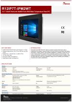12.1” Intel® Pentium® N4200 Front IP65 Wide Temperature Panel PC R12IP7T-IPM2WT