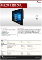 12.1" Intel® Pentium® N4200 S Series HMI Panel PC R12IP3S-PCM2-POE