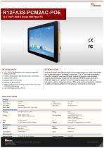 12.1" NXP i.MX6 S Series HMI Panel PC R12FA3S-PCM2AC-POE