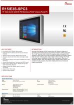 15" Intel Atom® x6413E IP65 Stainless PCAP Chassis Panel PC R15IE3S-SPC3