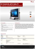 15" Intel® Core™ i5-1235U IP69K Stainless P Series Panel PC R15IAD3S-SPC369-P1