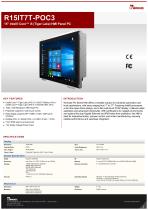 15” Intel® Core™ i5 (Tiger Lake) HMI Panel PC R15IT7T-POC3