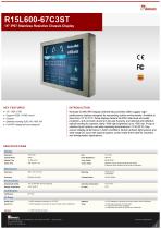 15" IP67 Stainless Resistive Chassis Display R15L600-67C3ST