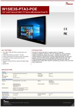 15.6" Intel® Celeron® N6211 PT Series HMI Industrial Panel PC W15IE3S-PTA3-POE