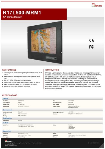 17" Marine Display R17L500-MRM1