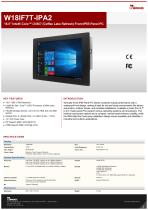 18.5” Intel® Core™ i3/i5/i7 (Coffee Lake Refresh) Front IP65 Panel PC W18IF7T-IPA2