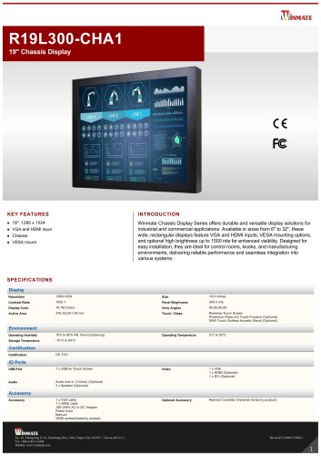 19" Chassis Display R19L300-CHA1