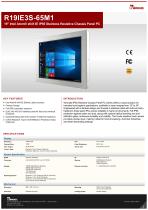 19" Intel Atom® x6413E IP65 Stainless Resistive Chassis Panel PC R19IE3S-65M1