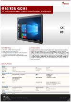 19" Intel® Celeron® N6211 G-WIN GC-Series Front IP65 PCAP Panel PC R19IE3S-GCM1