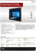 19” Intel® Core™ i5-1235U G-WIN Full IP67 P-CAP Panel PC R19IAD3S-67FTP(HB)