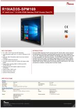 19" Intel® Core™ i5-1235U IP69K Stainless PCAP Chassis Panel PC R19IAD3S-SPM169