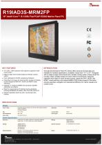 19" Intel® Core™ i5-1335U Flat PCAP ECDIS Marine Panel PC R19IAD3S-MRM2FP