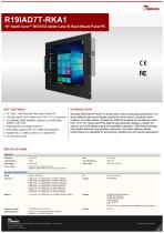 19" Intel® Core™ i9/i7/i5/i3 (Alder Lake S) Rack Mount Panel PC R19IAD7T-RKA1