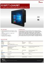 19" Intel® Pentium® N4200 Chassis Wide Temperature Panel PC R19IP7T-CHA2WT