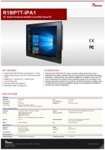 19" Intel® Pentium® N4200 Front IP65 Panel PC R19IP7T-IPA1