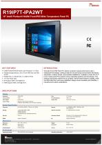 19" Intel® Pentium® N4200 Front IP65 Wide Temperature Panel PC R19IP7T-IPA2WT